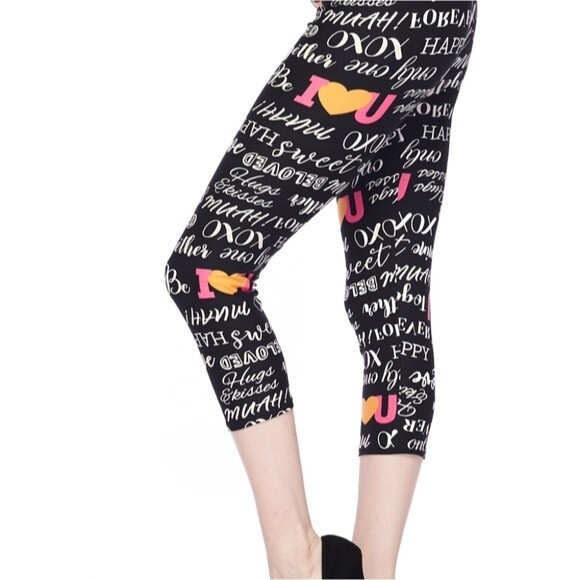 Full Of Love Print Capri One Size - Picture 3 of 7